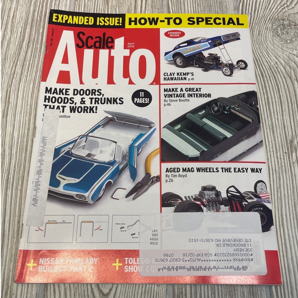 Scale Auto Magazine April 2015 Vol 36 No 6 How-To Special Model Cars